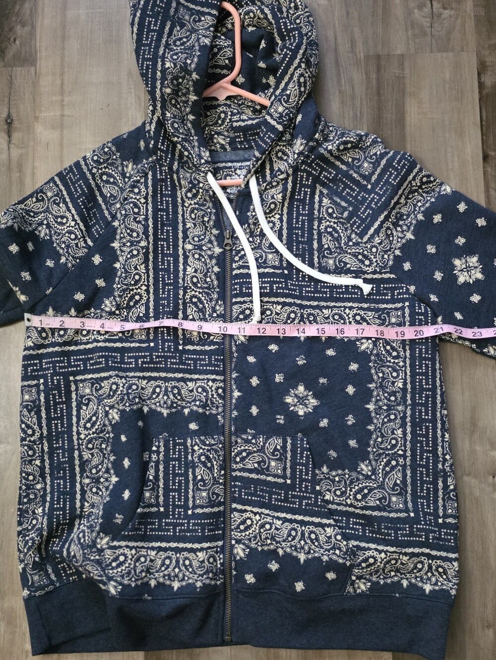Sonoma Navy Bandana-Print Zip Hoodie